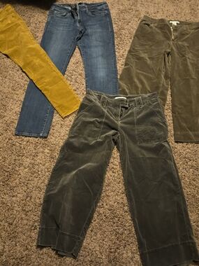 Womens size 8 Cabi pants lot 4 pair total jeans, corduroy and capris